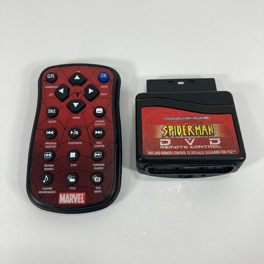 Sony Playstation 2 PS2 Ultimate Spiderman DVD Remote Control Naki - TESTED WORKS